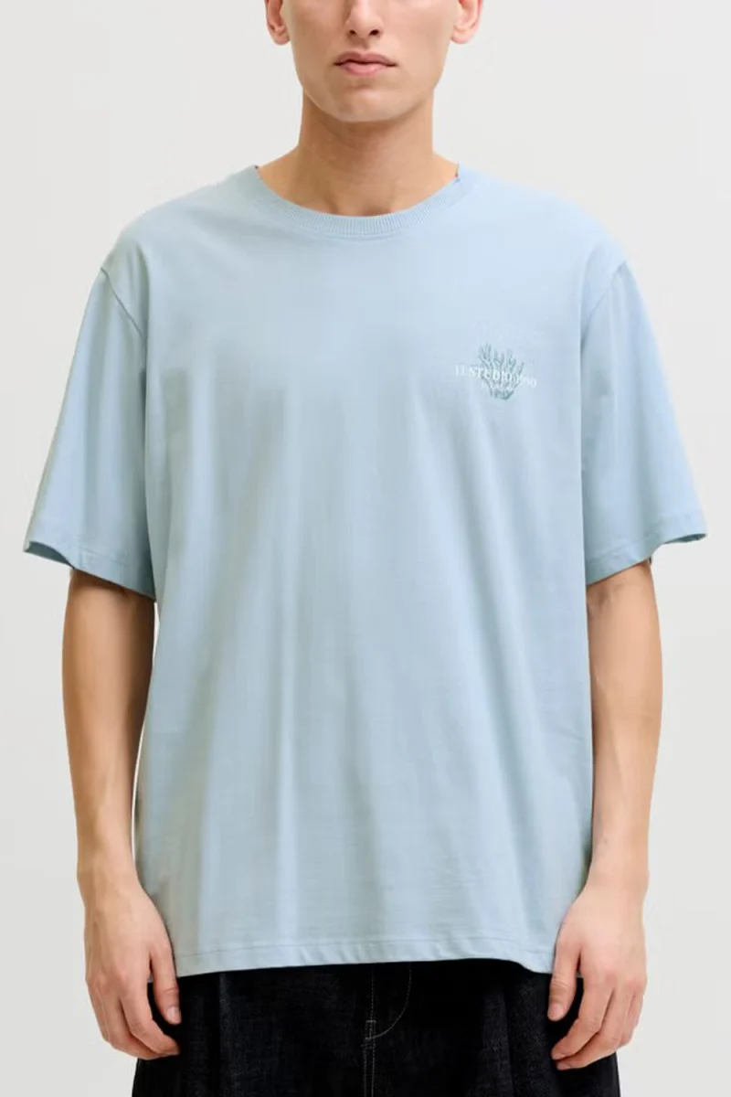 T-Shirt Jjcorals Ss Crew Neck 12288345 14-4210 TCX celestial blue — снимка 2