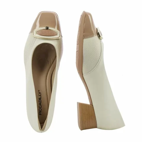 Токчета PICCADILLY – 160085 TATI OFF WHITE/AMENDOA — снимка 5