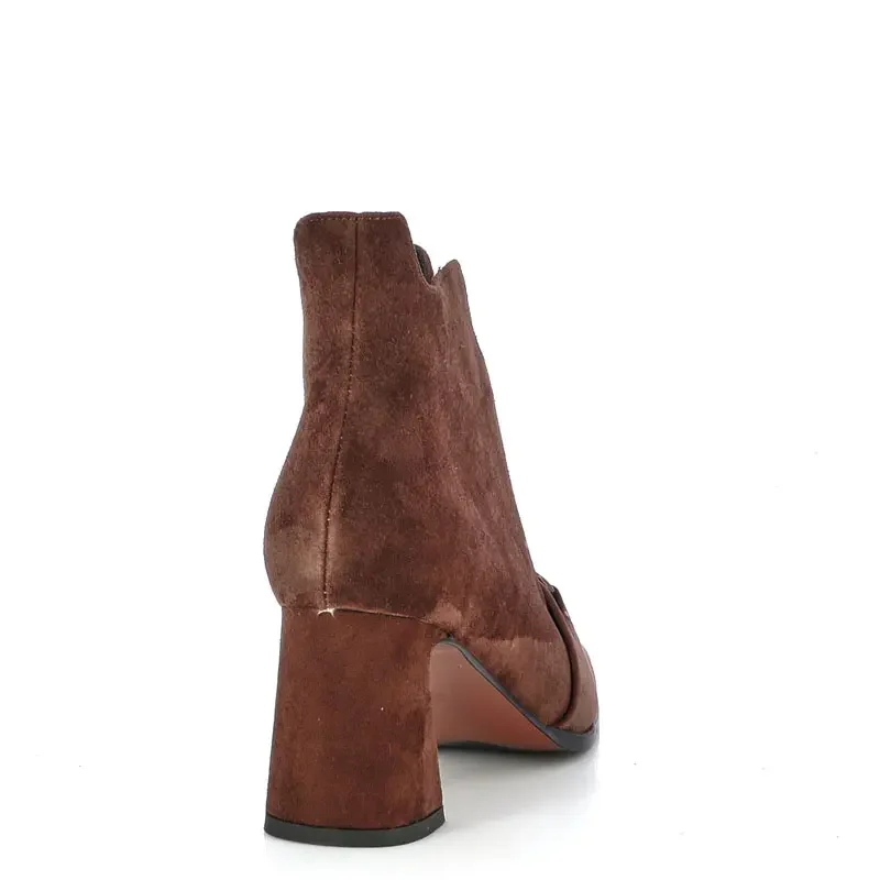 Дамски Боти На Ток CARLO FABIANI – 111609 BROWN SUEDE — снимка 2