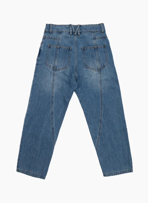 Деним с лого детайл Moschino Kids — снимка 2
