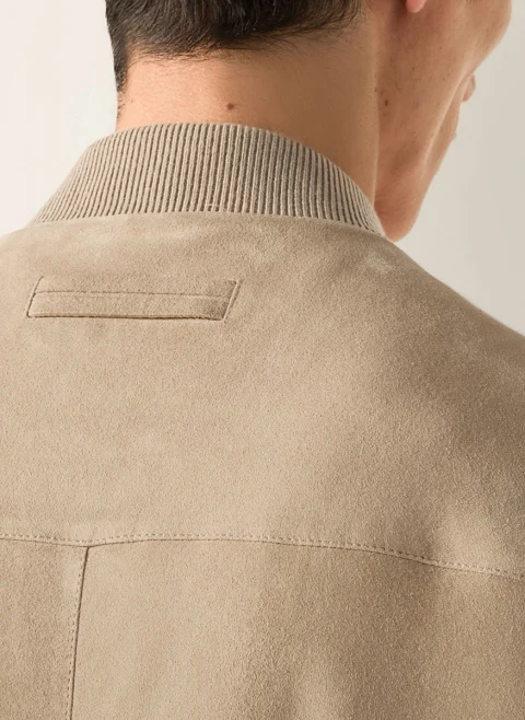 Бомбър яке от велур Zegna — снимка 4