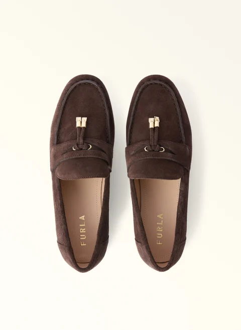 Велурени мокасини Furla Goccia Cioccolato — снимка 3