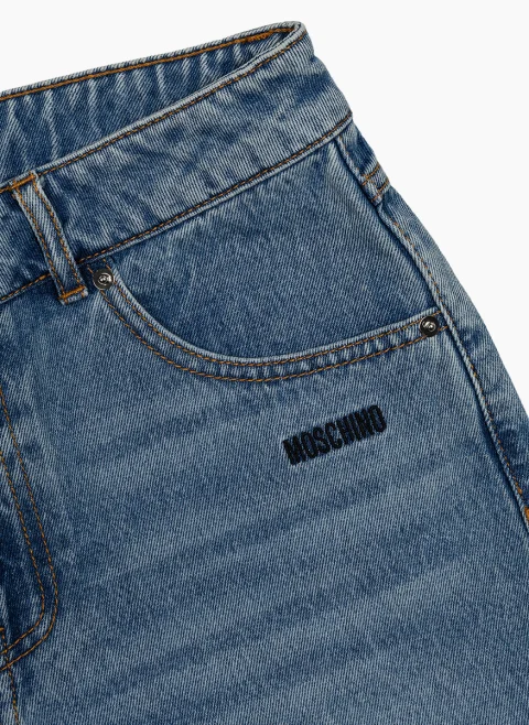 Бермуди от деним Moschino Kids — снимка 3