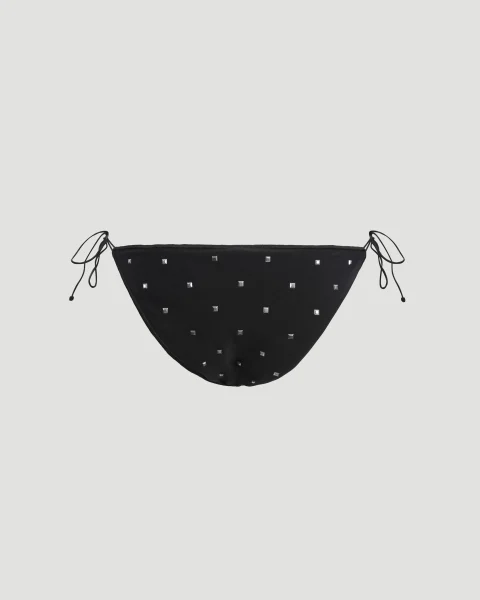 Stud-Embellished Bikini Set in Black — снимка 7