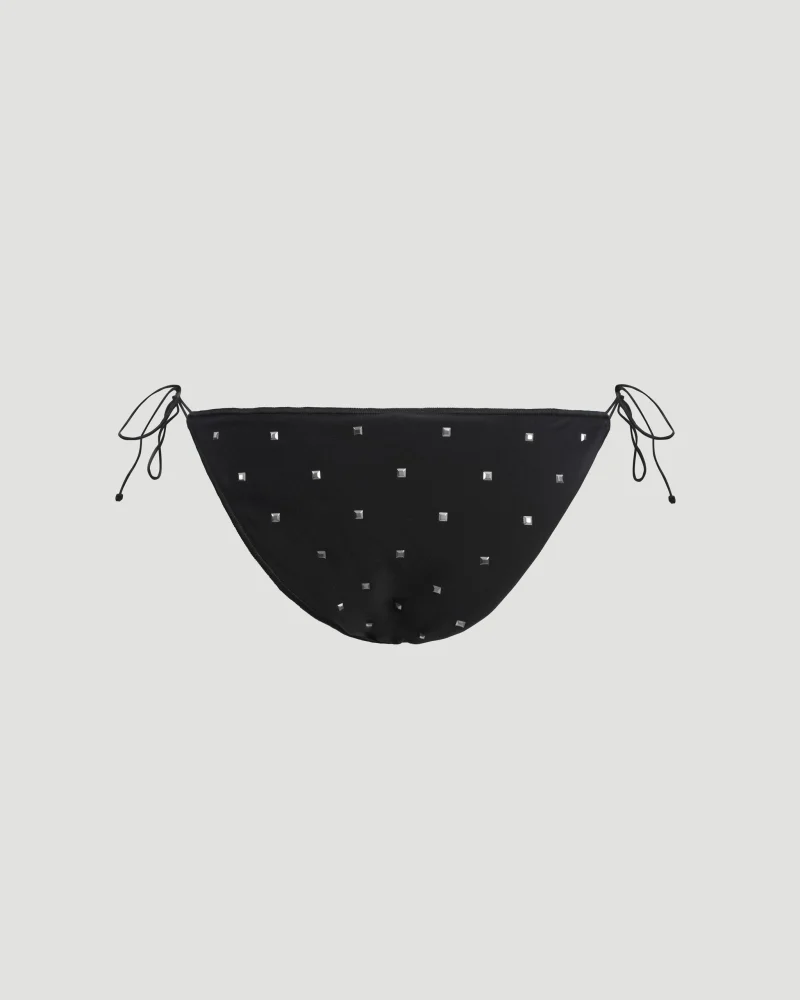Stud-Embellished Bikini Set in Black — снимка 7