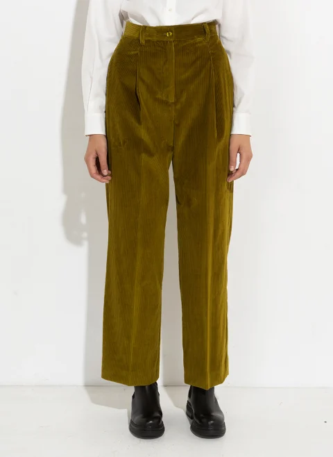 Панталон от рипсено кадифе Weekend Max Mara Ordine — снимка 12