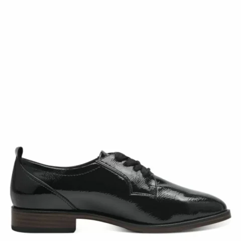 Дамски Ежедневни TAMARIS – 1-23204-41-018 BLACK PATENT — снимка 2