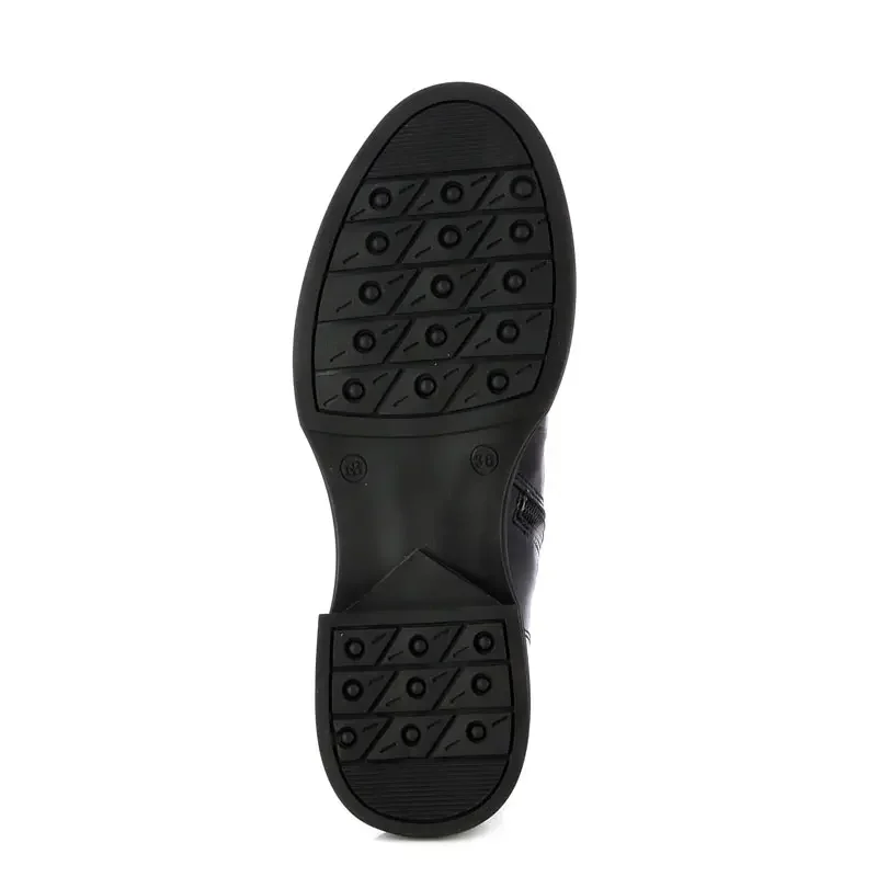 Дамски Равни Боти CARLO FABIANI – 261-1120 BLACK NAPLACK — снимка 4