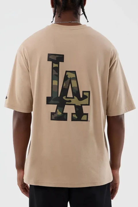T-Shirt Mlb Infill Os Losdod 60856216 270 light beige — снимка 2