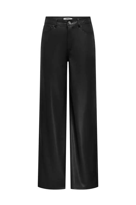 Панталон Onlsmooth Hw Faux Leath Wide 15376854 C-N10 black