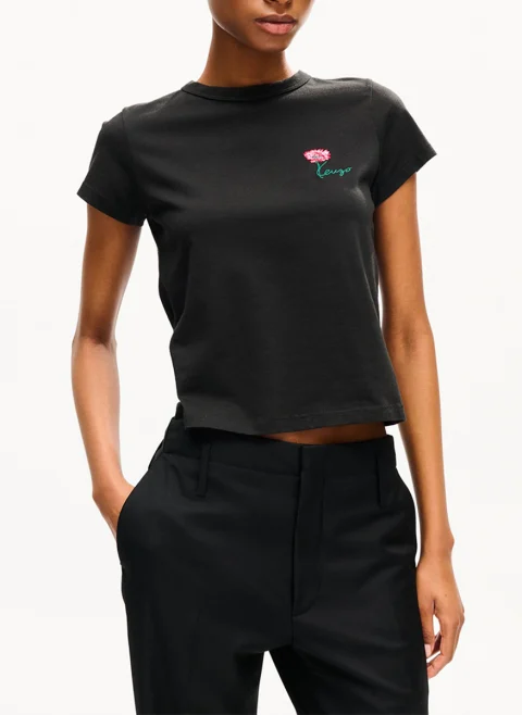 Тишърт с бродерия 'Tulip' Kenzo — снимка 2