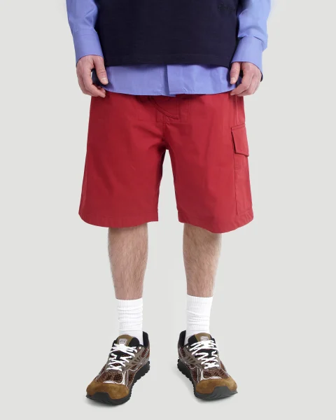 Light Cotton Twill Shorts in Rosewood — снимка 2