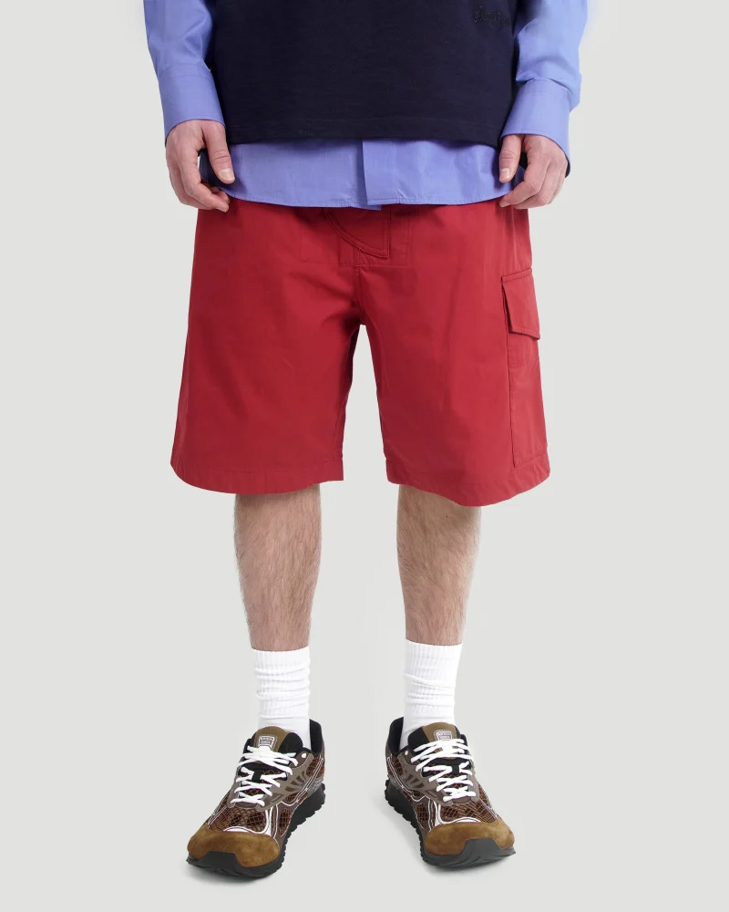 Light Cotton Twill Shorts in Rosewood — снимка 2