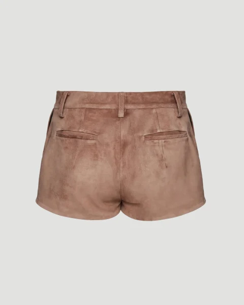 Suede Hot Shorts in Brown — снимка 2