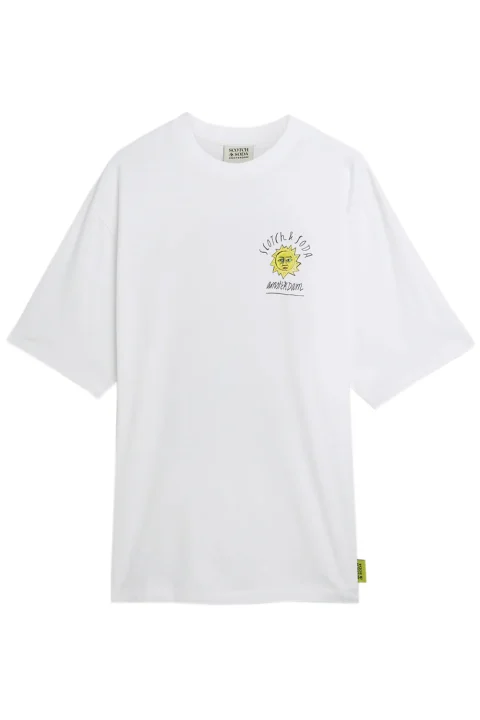 T-Shirt Front And Back Artwork Loosefit 183157 101 bright white