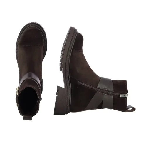 Дамски Равни Боти CARLO FABIANI – 247-8517 247-8517 BROWN SUEDE — снимка 5