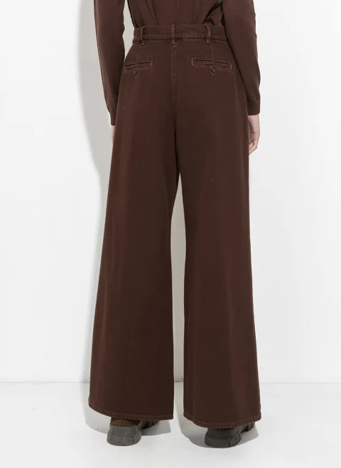 Широк панталон от памук Weekend Max Mara Nanda — снимка 3