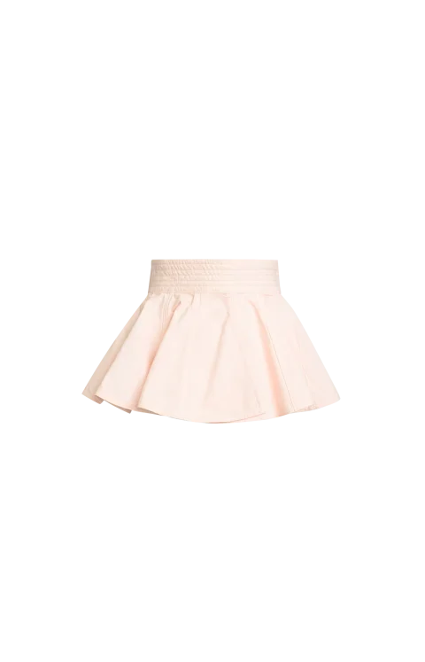 Denim Peplum Belt in Pink