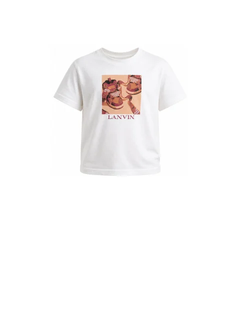 Тишърт с принт 'Sneaker' Lanvin Kids