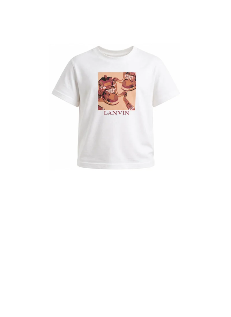 Тишърт с принт 'Sneaker' Lanvin Kids
