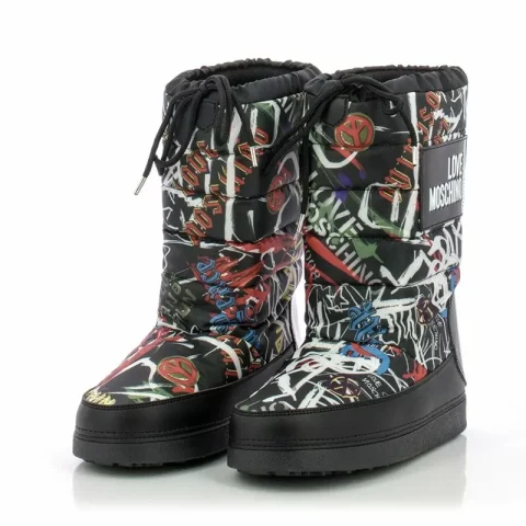Дамски Спортни Боти MOSCHINO – JA24022G16IP200A ST. GRAFF. NE — снимка 3