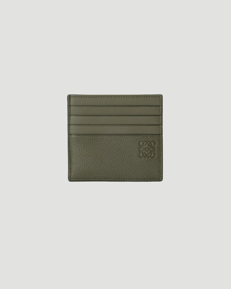 Open Plain Cardholder in Soft Grained Calfskin