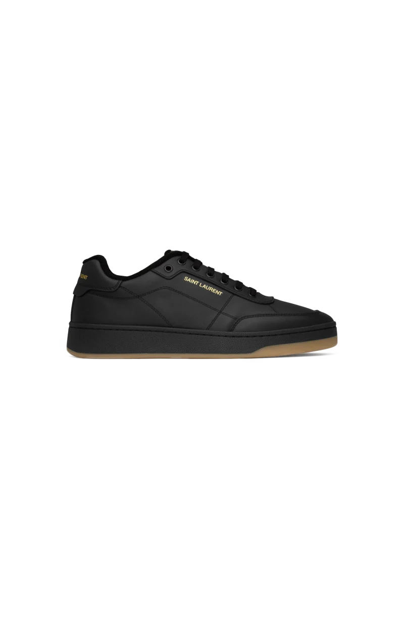 SL/61 Sneakers in Black Smooth Leather