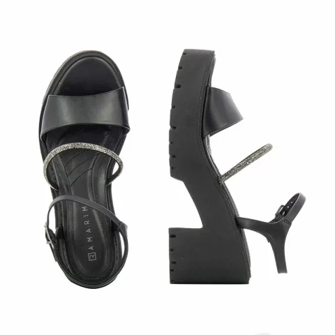 Дамски Сандали На Ток RAMARIM – 2354225 BLACK/GRAPHITE — снимка 5