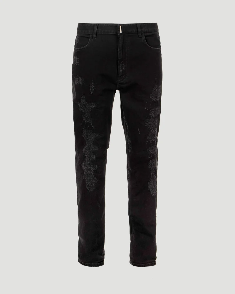 Distressed Jeans in Dark Grey