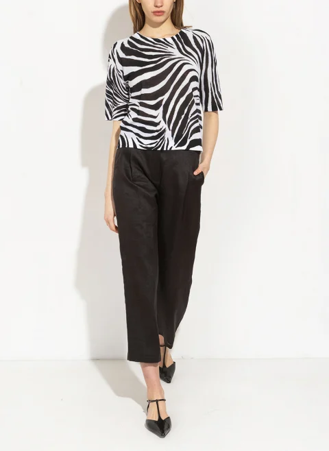 Пуловер с принт Max Mara Studio Mstago — снимка 14