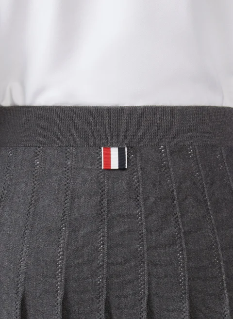 Плисирана пола с коприна Thom Browne — снимка 4