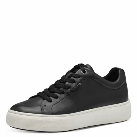 Дамски Сникърс TAMARIS – 1-23736-42-003 BLACK LEATHER — снимка 3