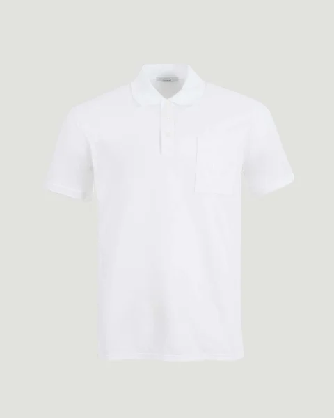 Cotton Polo with Givenchy Patch in White