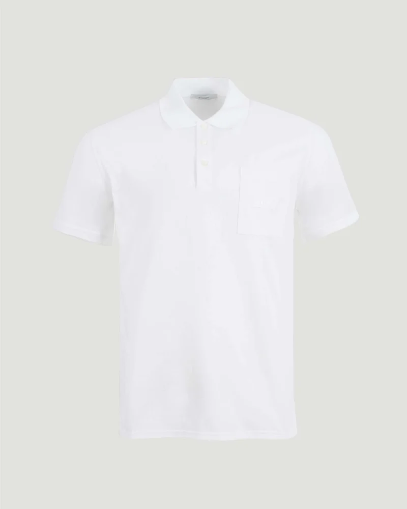Cotton Polo with Givenchy Patch in White