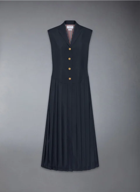 Рокля с плисиран мотив 'School Uniform' Thom Browne — снимка 7