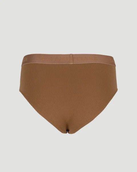 Briefs in Beige Ribbed Jersey — снимка 2