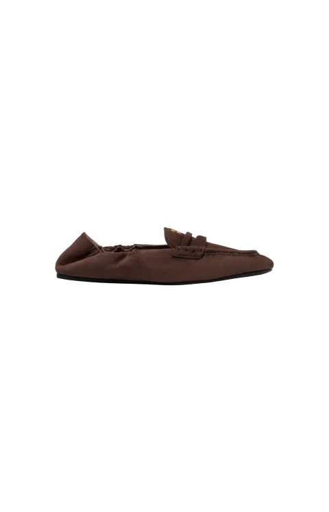 Ruches Logo Suede Loafers