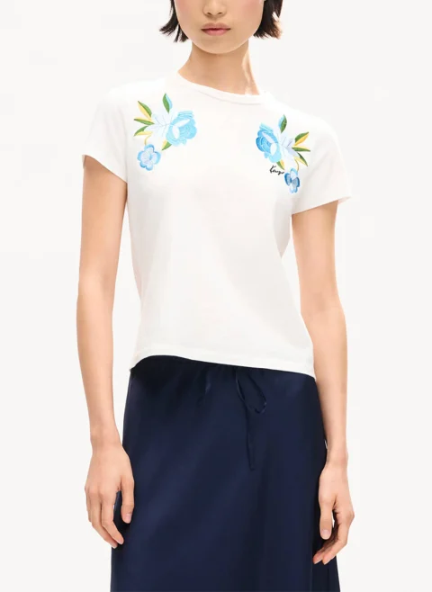 Тишърт с флорална бродерия 'Wildflower' Kenzo — снимка 2