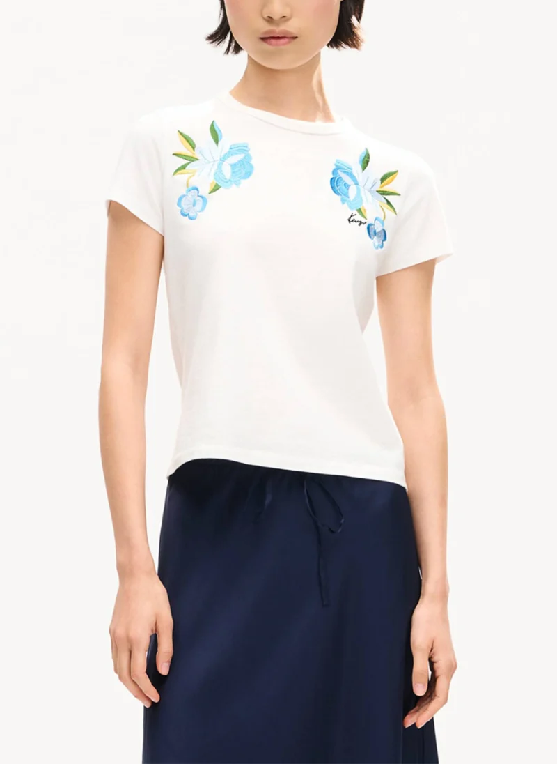 Тишърт с флорална бродерия 'Wildflower' Kenzo — снимка 2