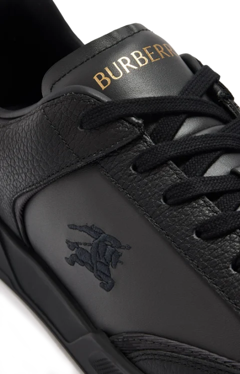 Leather and Nylon Harrow Sneakers in Black — снимка 4