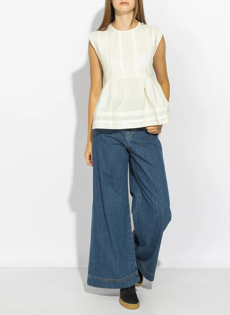 Топ от памучен поплин Weekend Max Mara Wkdvallo
