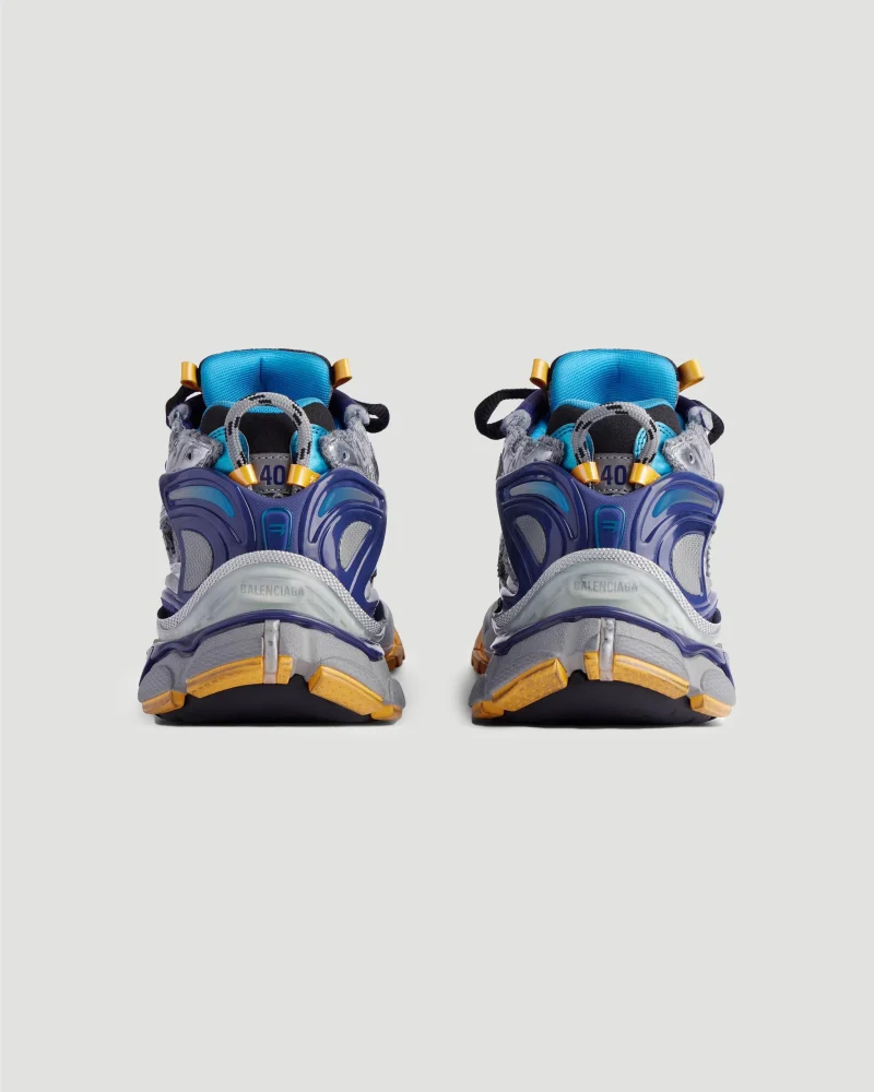 Runner Sneaker in Grey, Blue and Orange — снимка 4