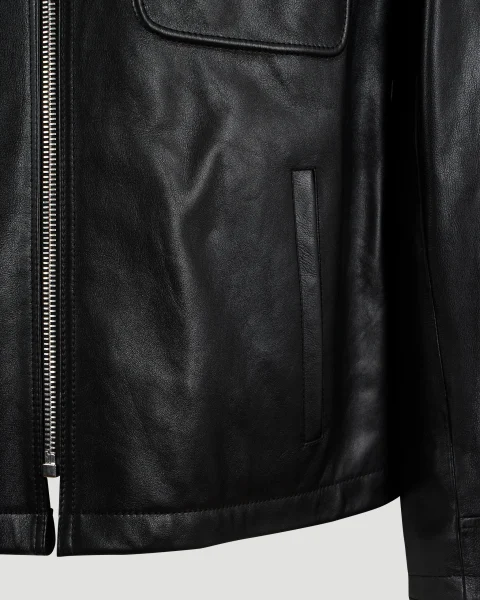 Black Leather Jacket — снимка 4