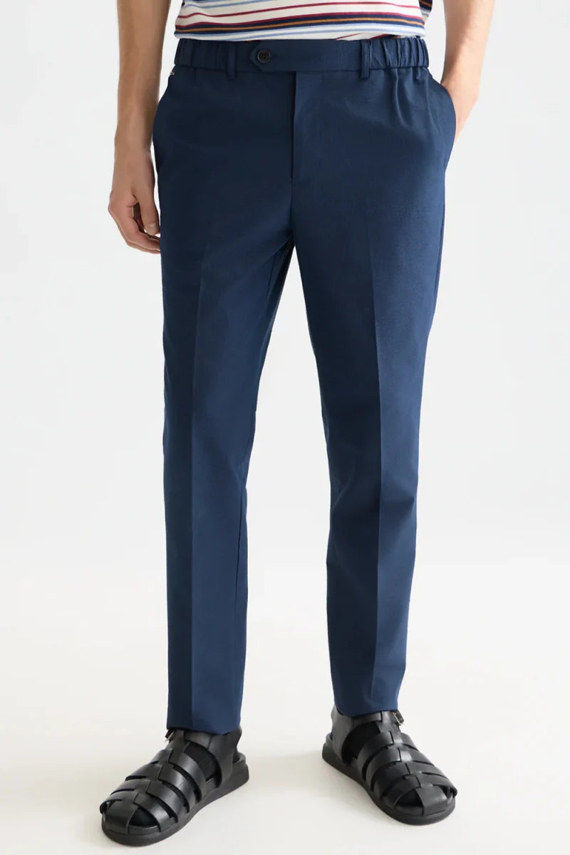 Панталон Warren Seersucker Regular Straightfit 182158 401 pageant blue pinstripe — снимка 2