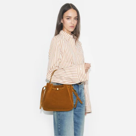Дамска кафява чанта Romy TORY BURCH — снимка 6
