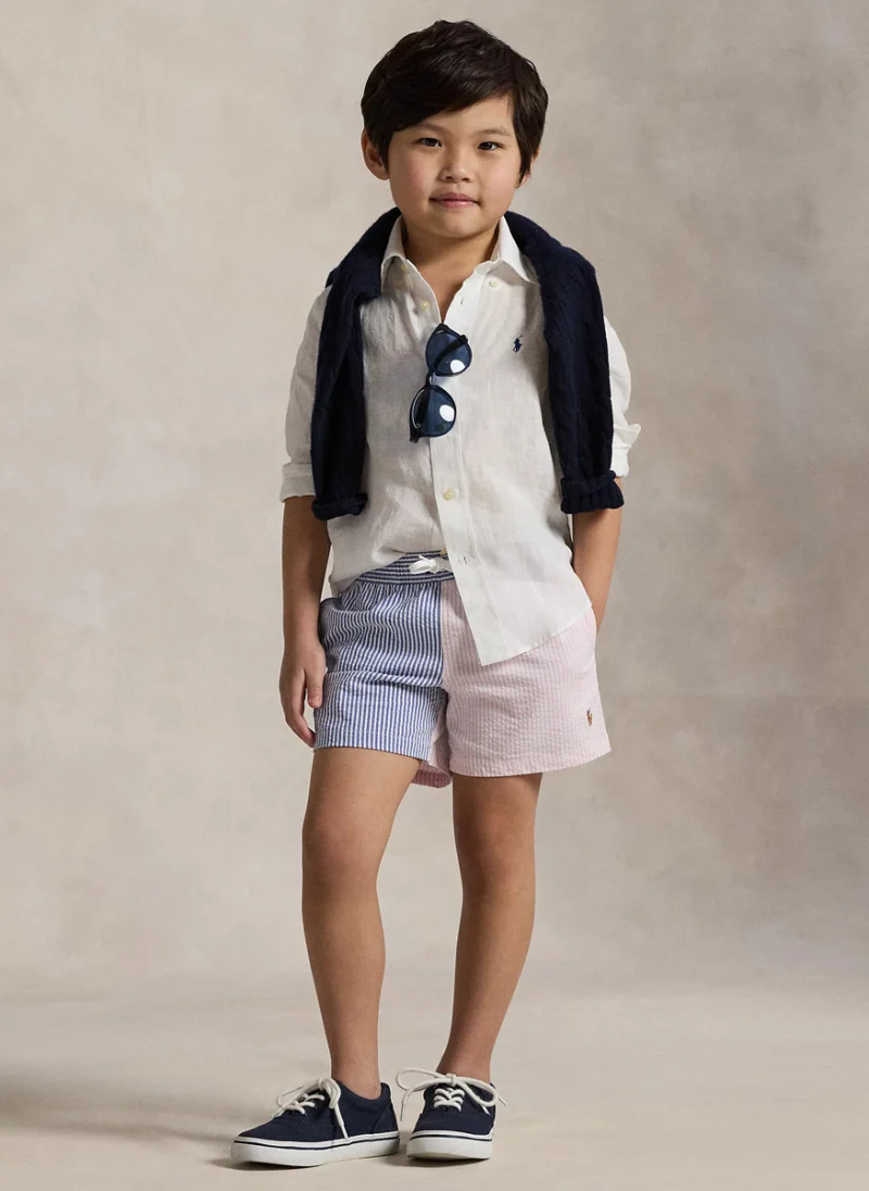 Ленена риза с бродерия Ralph Lauren Kids 2-7 — снимка 2