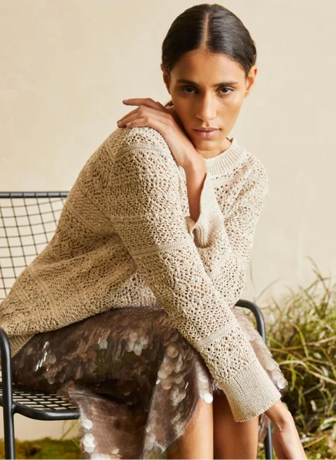 Пуловер 'Lace knit' Lorena Antoniazzi — снимка 3