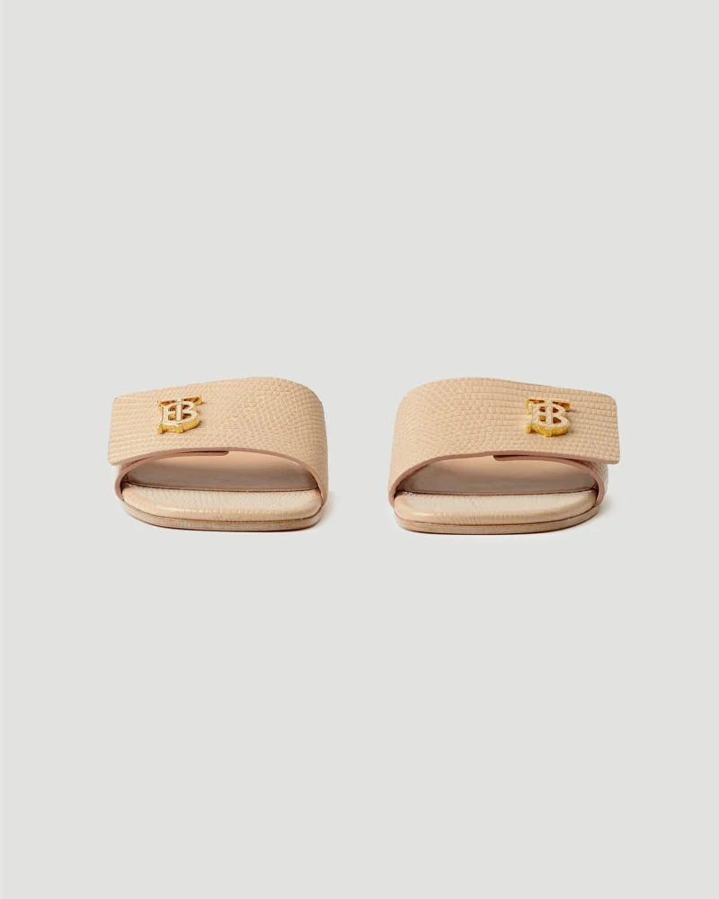 Monogram Motif Leather Slides — снимка 2