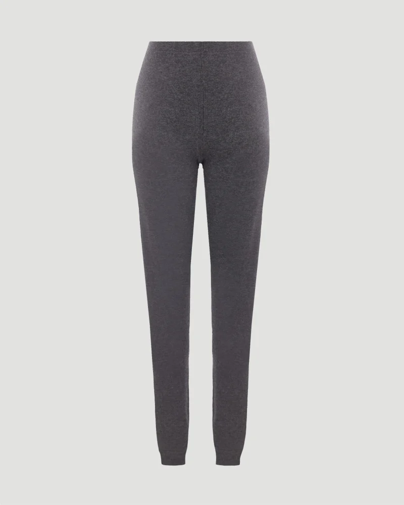 High-Waisted Leggings in Grey Cashmere — снимка 2