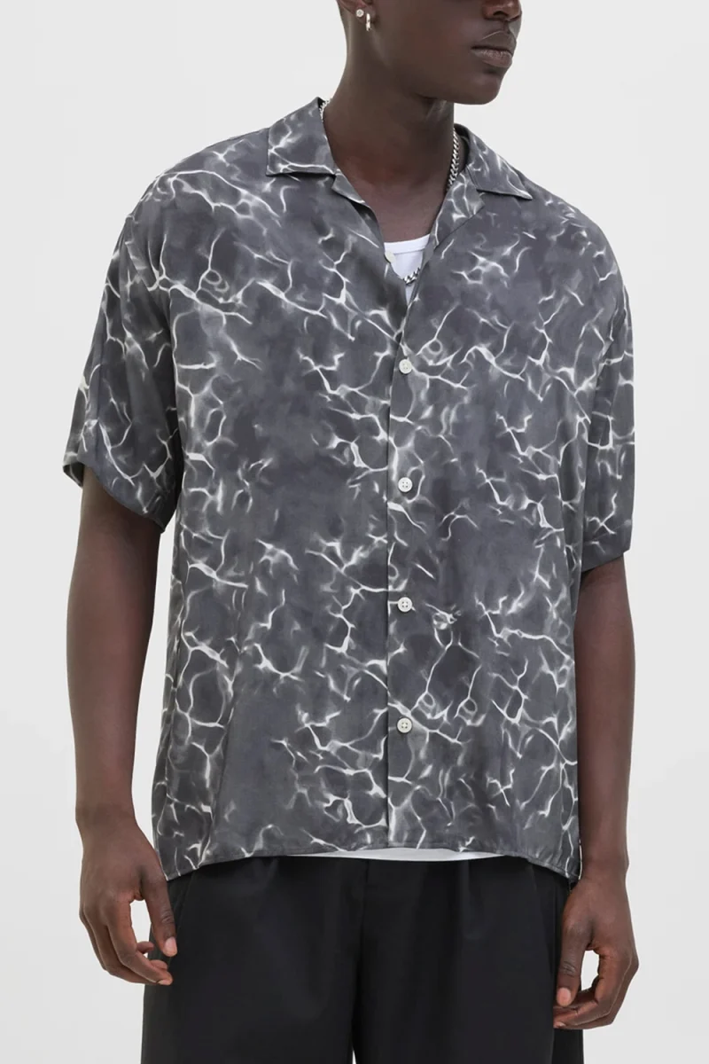 Риза Jcoinfinity Aop Resort Ss 12276854 C-N10 black — снимка 2